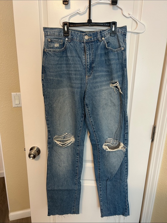 Garage Denim - Garage Distressed Blue Straight Leg Jeans